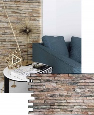 Wall Panel PVC 3D, Realista. CANTERA PLANA 0.45m² c/u (96.4 x 49 cm)