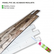 Wall Panel PVC 3D, Realista. CANTERA PLANA 0.45m² c/u (96.4 x 49 cm)