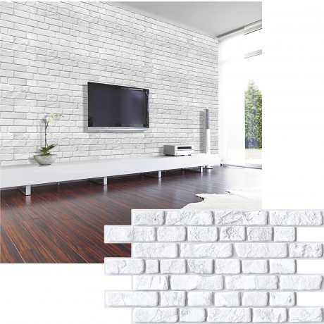 Wall Panel PVC 3D, Realista. LADRILLO RETRO 0.41m² c/u (95,1 x 49,5cm). 