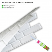 Wall Panel PVC 3D, Realista. LADRILLO RETRO 0.41m² c/u (95,1 x 49,5cm). 