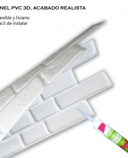 Wall Panel PVC 3D, Realista. LADRILLO RETRO 0.41m² c/u (95,1 x 49,5cm). 
