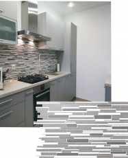 Wall Panel PVC 3D, Realista. MADERA GRAFITO 0.40m² c/u (95 x 47,7cm).