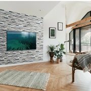 Wall Panel PVC 3D, Realista. MADERA GRAFITO 0.40m² c/u (95 x 47,7cm).