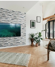 Wall Panel PVC 3D, Realista. MADERA GRAFITO 0.40m² c/u (95 x 47,7cm).