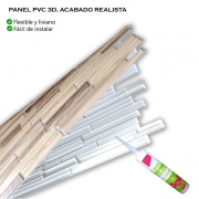 Wall Panel PVC 3D, Realista. MADERA ROBLE 0.40m² c/u (95 x 47.7 cm)