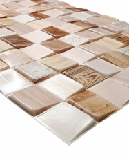 Wall Panel PVC 3D, Realista. MOSAICO MADERA 0.57m² c/u (91 x 63cm). 