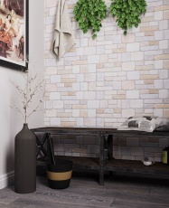 Wall Panel PVC 3D, Realista. PIEDRA AURORA 0.45m² c/u (97.7 x 49.3 cm). 