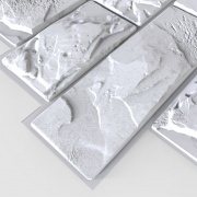 Wall Panel PVC 3D, Realista. PIEDRA BLANCA 0.45m² c/u (97,7 x 49,3cm). 