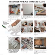 Panel PVC 3D, Realista. PIEDRA GRANITO 0.45m² c/u (96,9 x 48,4cm).