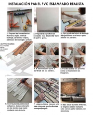 Panel PVC 3D, Realista. PIEDRA GRANITO 0.45m² c/u (96,9 x 48,4cm).