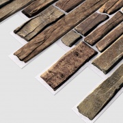 Wall Panel PVC 3D, Realista. PIZARRA MARRÓN 0.44m² c/u (97 x 49 cm)