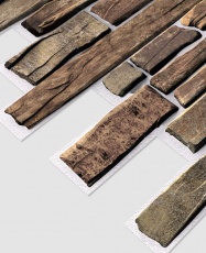 Wall Panel PVC 3D, Realista. PIZARRA MARRÓN 0.44m² c/u (97 x 49 cm)