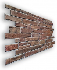 Wall Panel PVC 3D, Realista. PIZARRA MARRÓN 0.44m² c/u (97 x 49 cm)