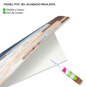 Panel PVC 3D, Realista. VIVO PATINADA 0.46m² c/u (95,7 x 48cm). 