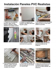 Panel PVC 3D, Realista. VIVO PATINADA 0.46m² c/u (95,7 x 48cm). 