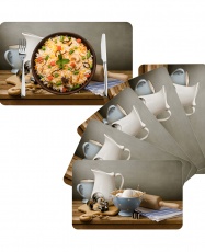 Set 6 Individuales PVC de mesa Breakfast 40 x 25cm.