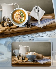 Set 6 Individuales PVC de mesa Breakfast 40 x 25cm.