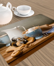 Set 6 Individuales PVC de mesa Breakfast 40 x 25cm.