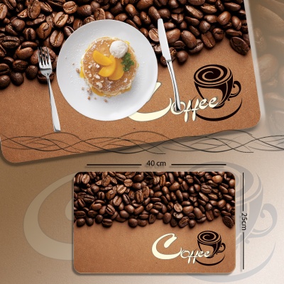 Set 6 Individuales PVC de mesa Coffe 40 x 25cm