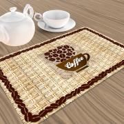 Set 6 Individuales PVC de mesa Coffe Beans 40 x 25cm