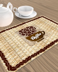Set 6 Individuales PVC de mesa Coffe Beans 40 x 25cm