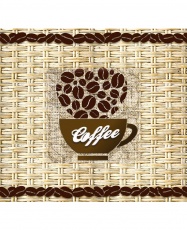 Set 6 Individuales PVC de mesa Coffe Beans 40 x 25cm