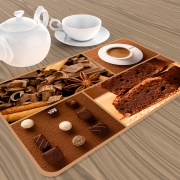 Set 6 individuales PVC de mesa Cocoa 40 x 25cm