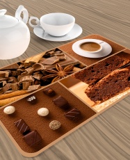 Set 6 individuales PVC de mesa Cocoa 40 x 25cm