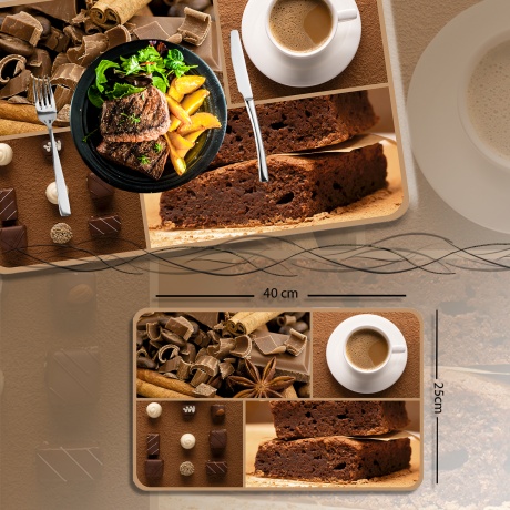 Set 6 individuales PVC de mesa Cocoa 40 x 25cm Set 6 individuales PVC de mesa Cocoa 40 x 25cm