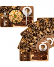 Set 6 individuales PVC de mesa Cocoa 40 x 25cm