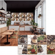 Panel PVC 3D, Estampado Realista. ARABICA  