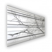 Wall Panel PVC 3D, Realista. OTOÑO GRIS GLITTER 0.45m² c/u (97.5 x 48cm). 