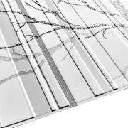 Wall Panel PVC 3D, Realista. OTOÑO GRIS GLITTER 0.45m² c/u (97.5 x 48cm). 